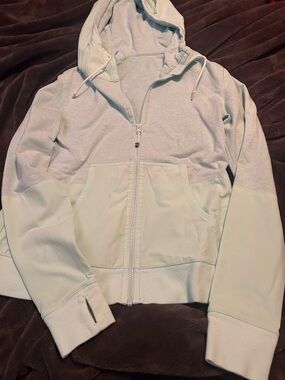 Light Mint Zip-Up Hoodie